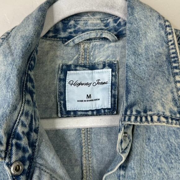 Highway Jeans NWOT Vintage Wash Destroyed Denim Jean Long Line Dress Jacket - Picture 11 of 14